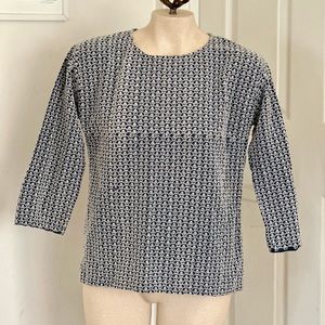 Vintage Indian Embroidered 3/4 Sleeve Top M